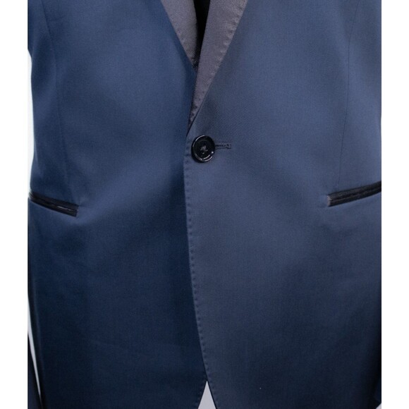 EXPRESS Photographer SLIM Mens Tuxedo Blazer Dinner Jacket 42R Blue Peak - Picture 3 of 14